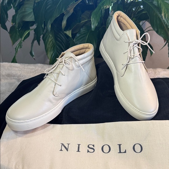 Nisolo Cortez Cream/Bone Leather Mid-Top Chukka Boots - Men\'s 9.5 main image 15